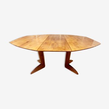 Massive wood table extendable to 155 cm