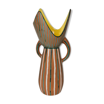 Gabriel Fourmaintraux 2-handle ceramic vase 1960