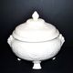 Rare Wedgwood "Patrician" molded opaque earthenware tureen, garland mascaron, England
