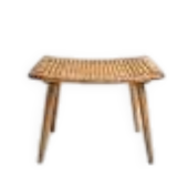 Stool - Teak - Cane weave - Danish design - 1960s.