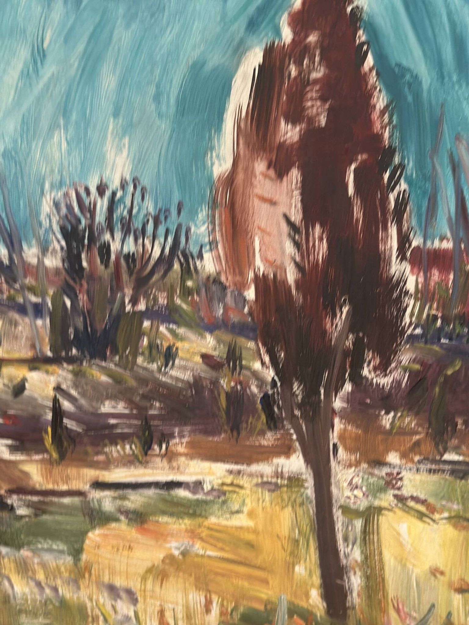 Huile sur toile originale suédoise – « Paysage » par Arvid Herbert