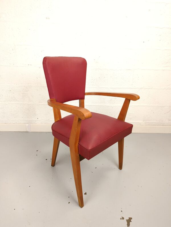 Fauteuil bridge rouge vintage