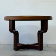 Embossed copper-top table, Norway, 1960s, vintage, mid-century.