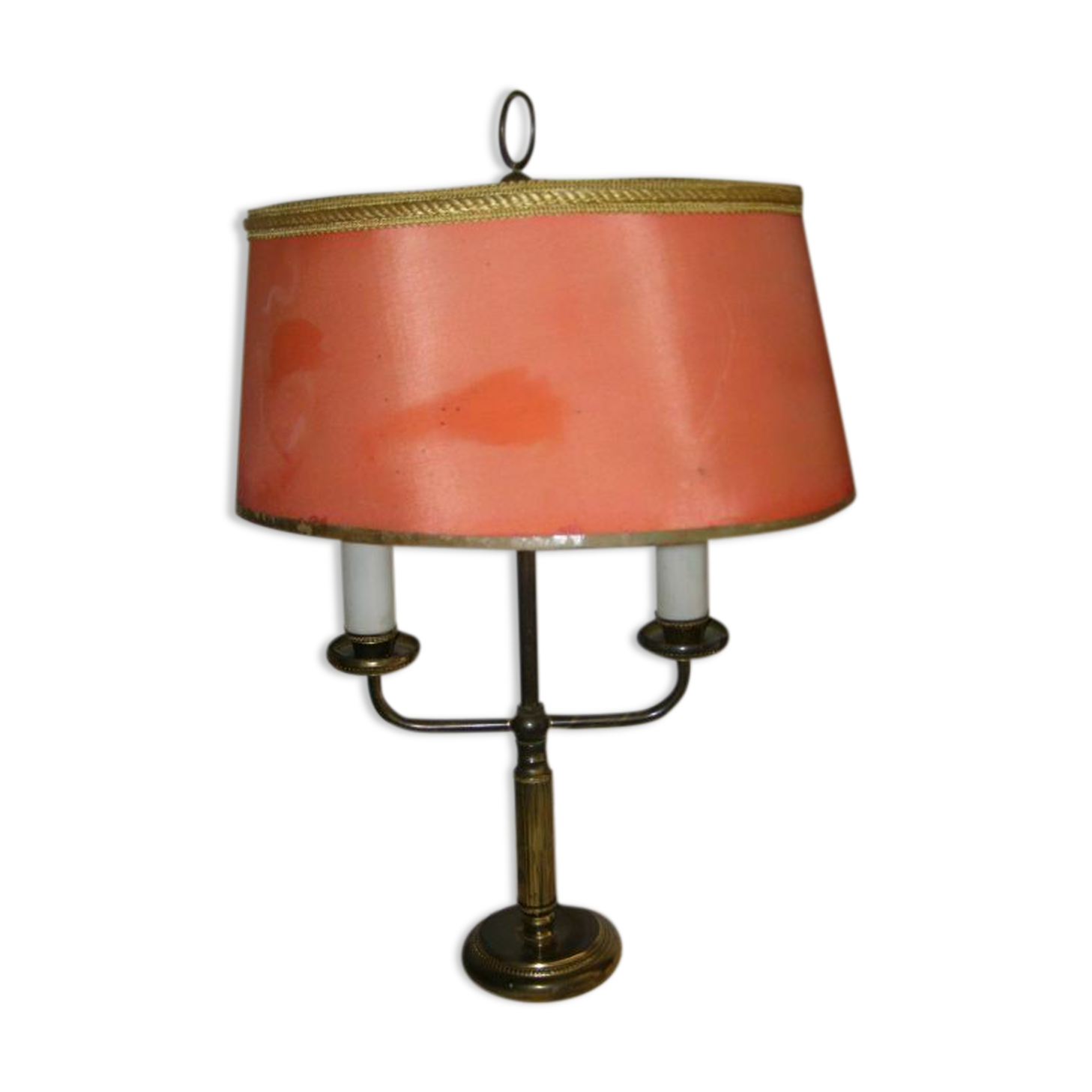 Old brass hot water bottle lamp
