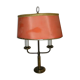 Old brass hot water bottle lamp
