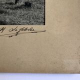 Georges lefebvre, old cottage, black and white photo, circa 1930. signed in ink