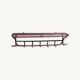 Old wooden cloakroom coat rack