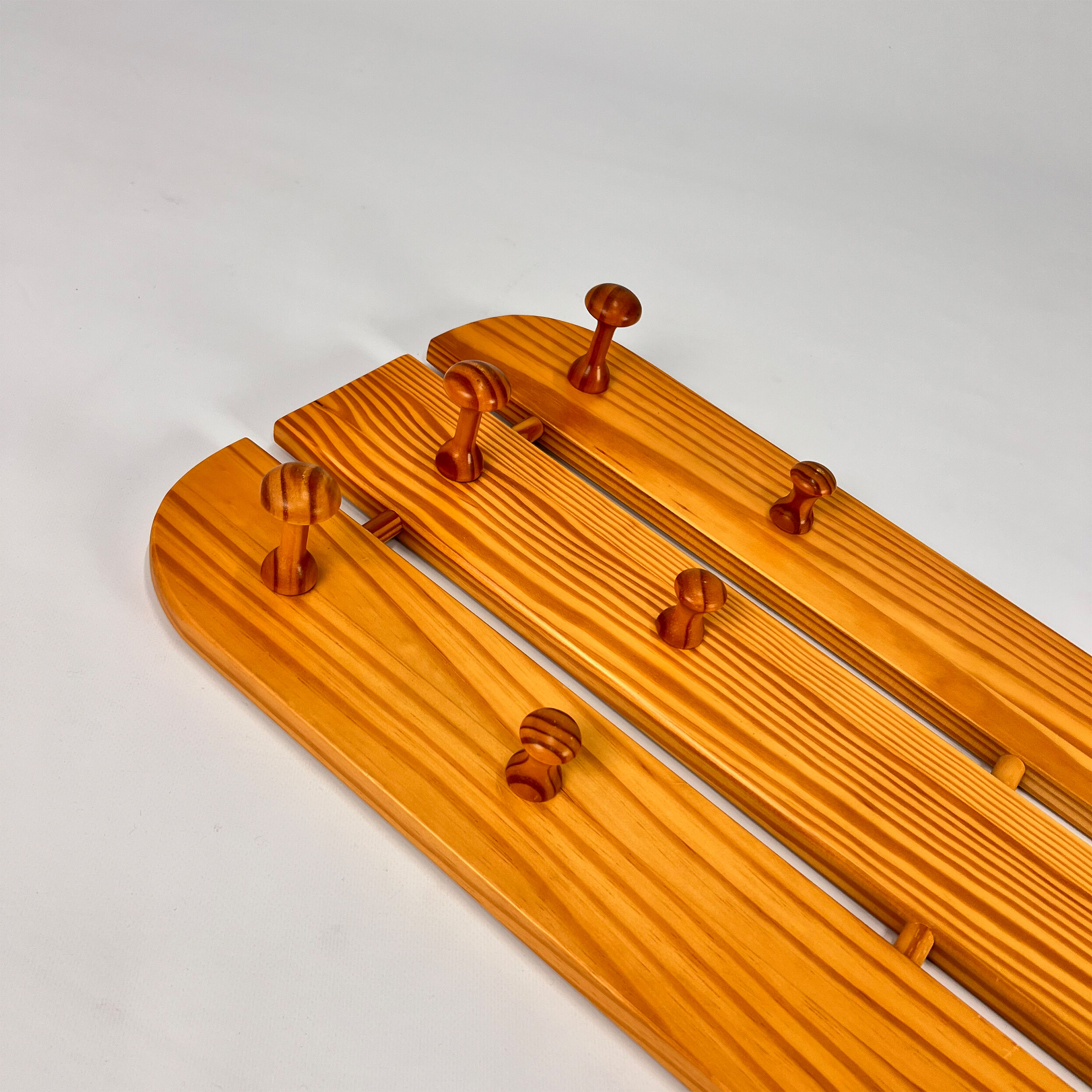 Vintage Pine Coat Rack, 1970s