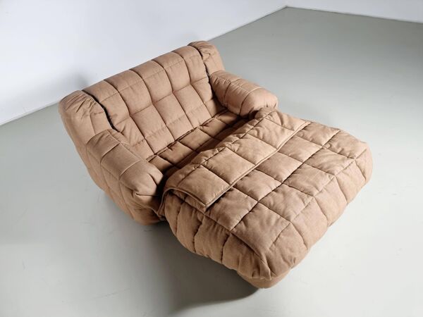 Longue chaise longue à rayures de Cini Boeri pour Arflex, années 1960