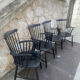 Set of 4 black Sven Erik Fryklund HagaFors armchairs