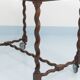 Antique Neo-Baroque Italian Barley Twist Bar Cart Serving Trolley, 1920s