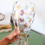 Blown vase with pastilles attributed to Max Kannegiesser