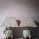 Duo de lampes éléphant en ceramique