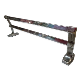 Modernist chrome towel rack