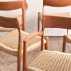 Chaises danoises en teck Mid-Century par Niels O. Møller # 77 & 57 Set de 8