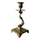 Antique brass candlestick fish