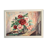 Paint oil bouquet of roses