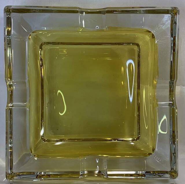 Adnet vintage leather crystal ashtray