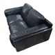 Old sofa armchair 2 places leather rock bobois vintage