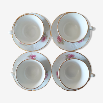 Tasses à café ou thé en porcelaine de Gien