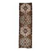 3x10 Dark Brown Oriental Persian Runner Rug 87x302Cm SK 21984