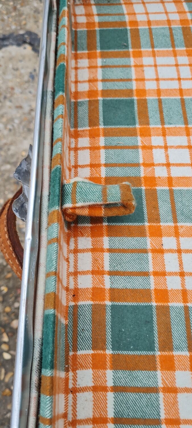 Riveted metal transport trunk