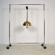 Florian Schulz Brass Pendant with Lights, Germany, 1970