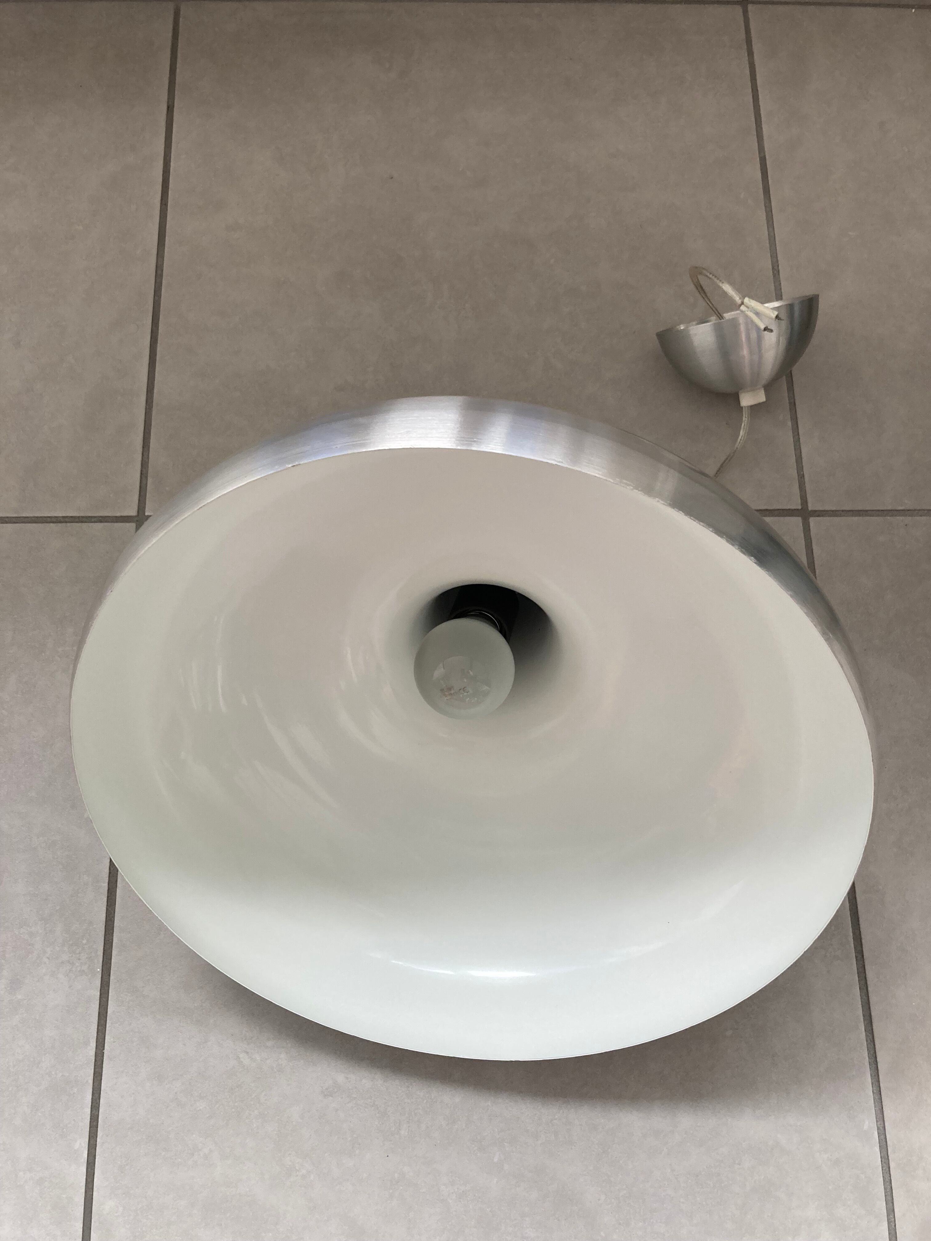 Suspension brushed aluminum diam 37 cm