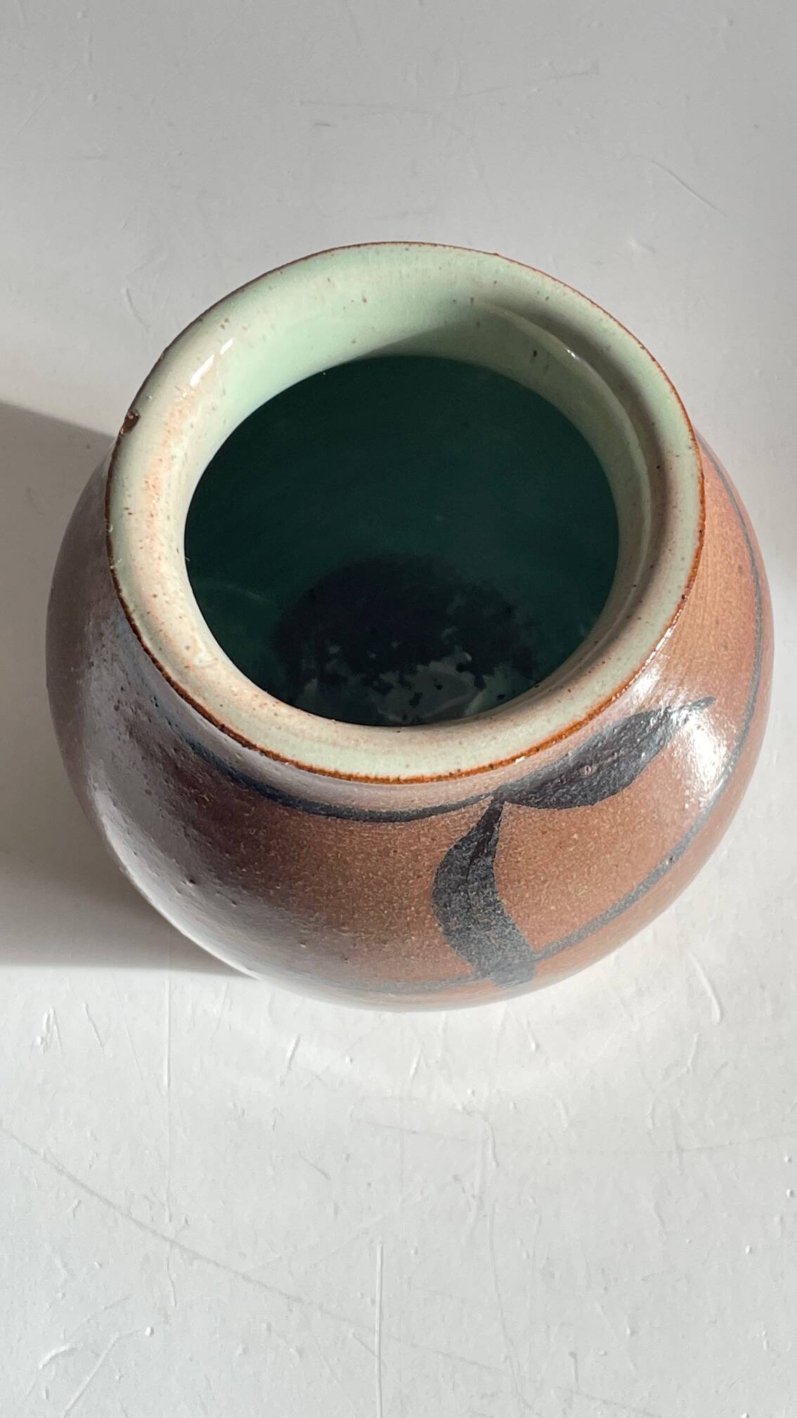 VASE Artisanal Signed Stoneware VINTAGE