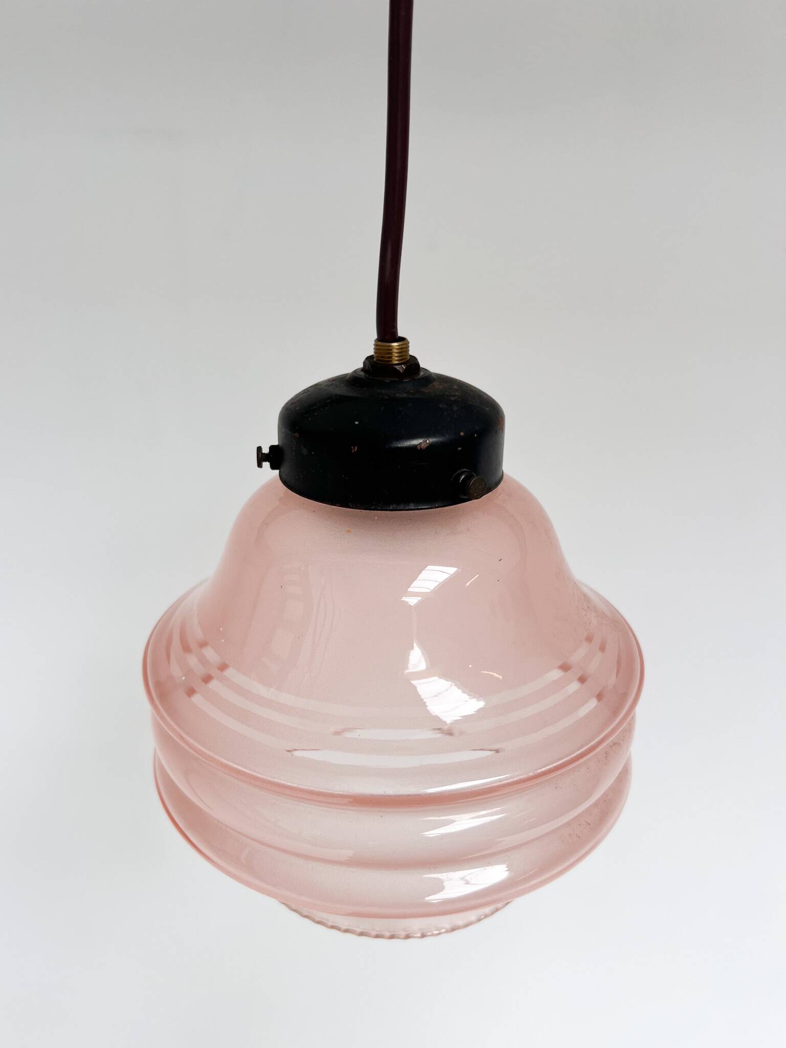 Lampe de plafond vintage rose, années 1960