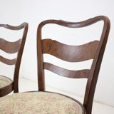1940s set of 4 dining chairs, czechoslovakia