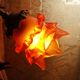 Pair of amber glass tulips