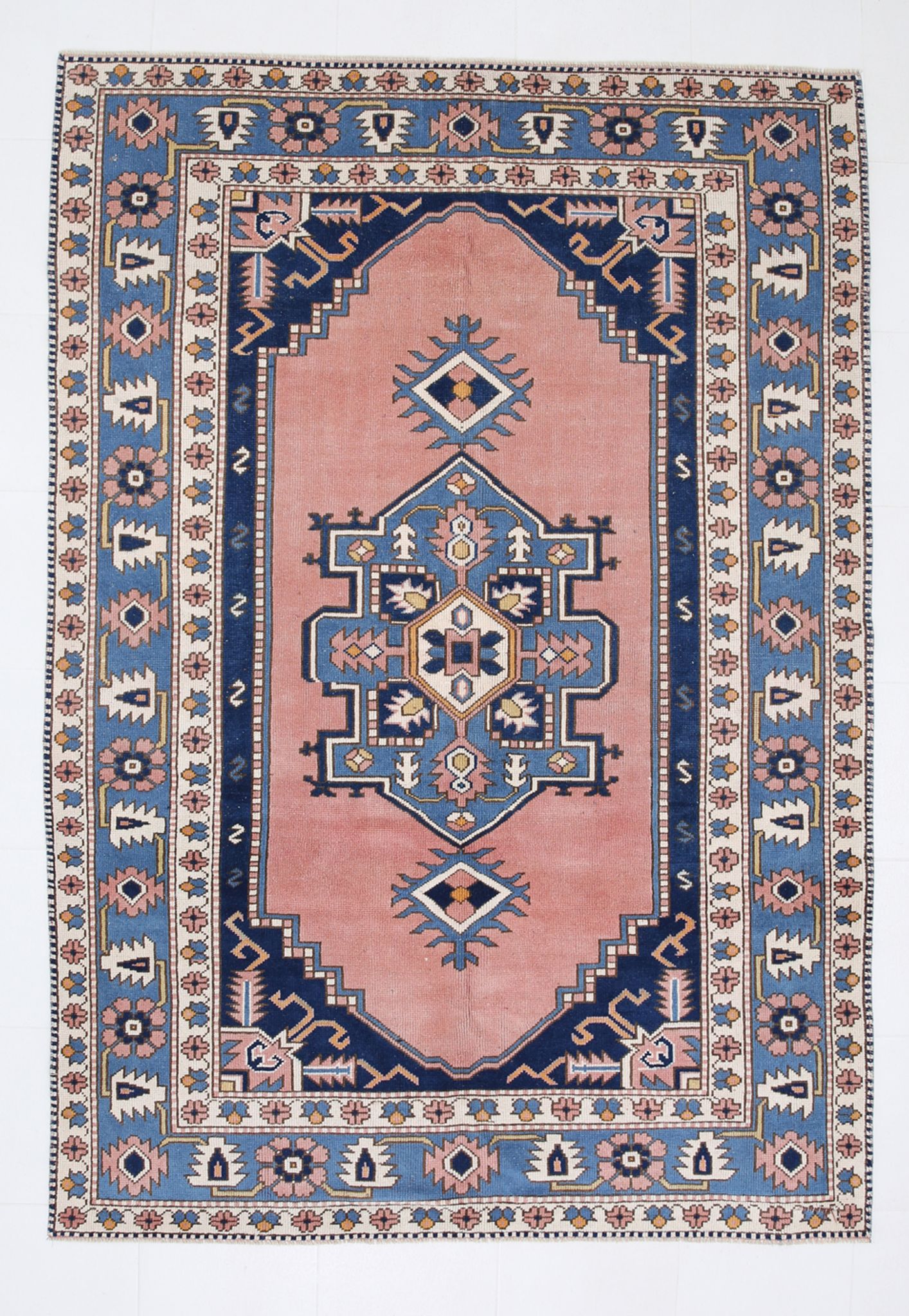 6x9 oushak vintage rug, 186x267cm