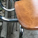 Vintage chrome and leatherette chairs