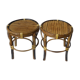 Set of two plant holders in bamboo and wicker