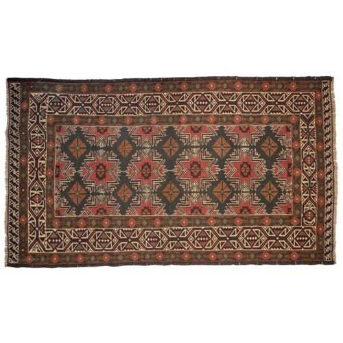 Tapis kilim afghan ethnique en laine fait main 191x118 cm