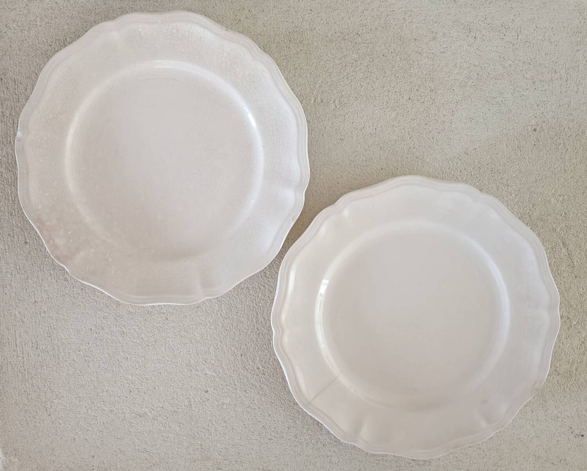 Lot de 4 assiettes ivoire Sarreguemines