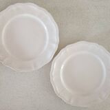 Set of 4 Sarreguemines ivory plates