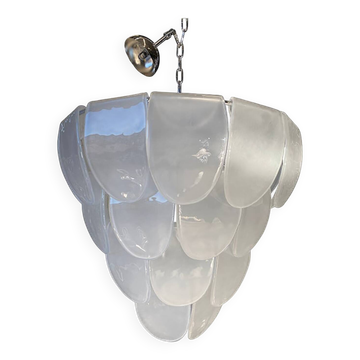 Glass Kromo With Frosted Leaves Chandelier