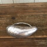 Towel round "mold" silver metal