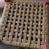 Vintahe stool in wood and rope for children