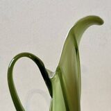 Vintage vase in green blown glass - Fratelli Betti Cristallerie - Empoli