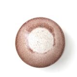 Set of 3 vases and box in mauve pink tones ceramic, 1970s