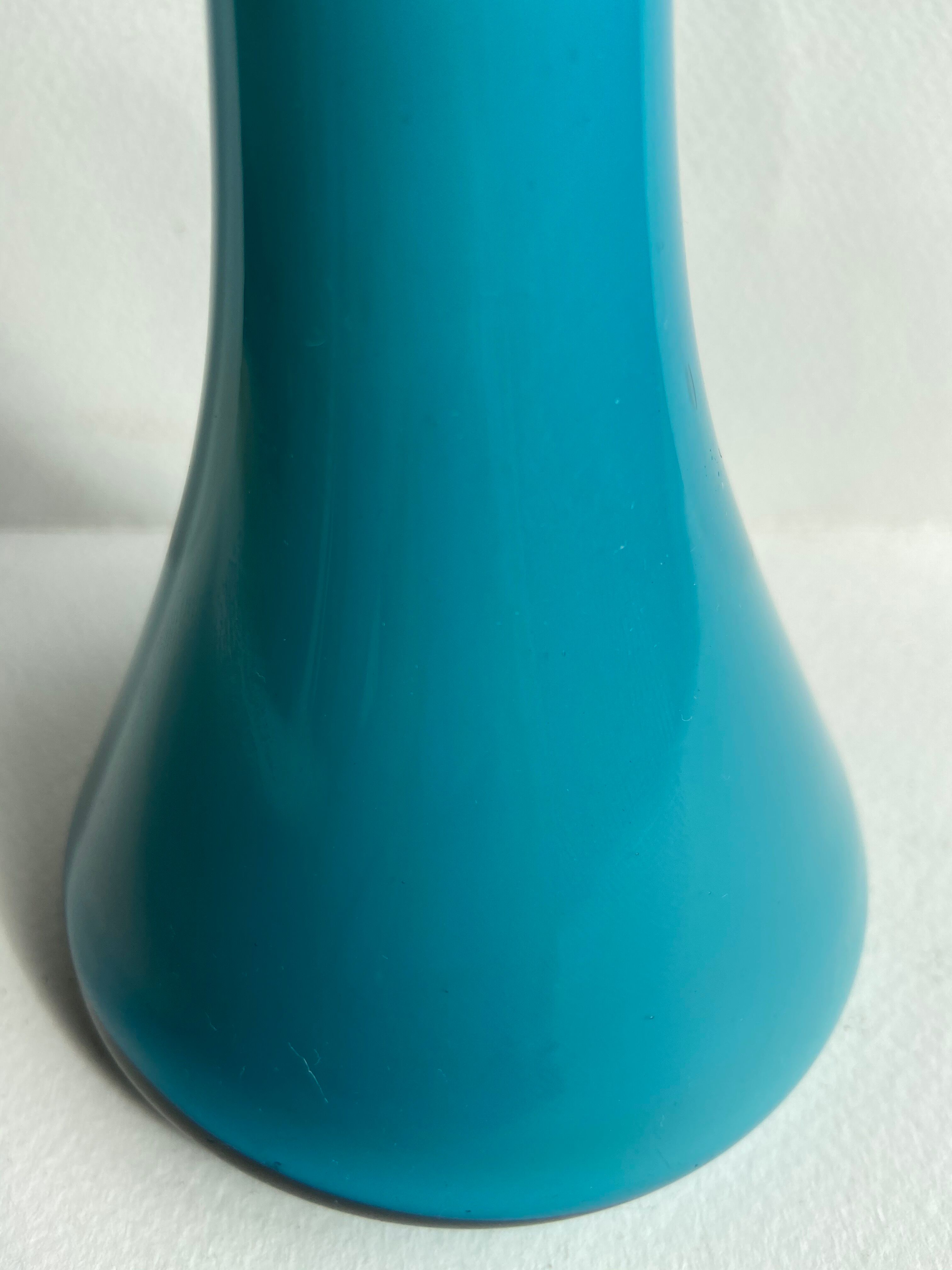 Blue opaline vase