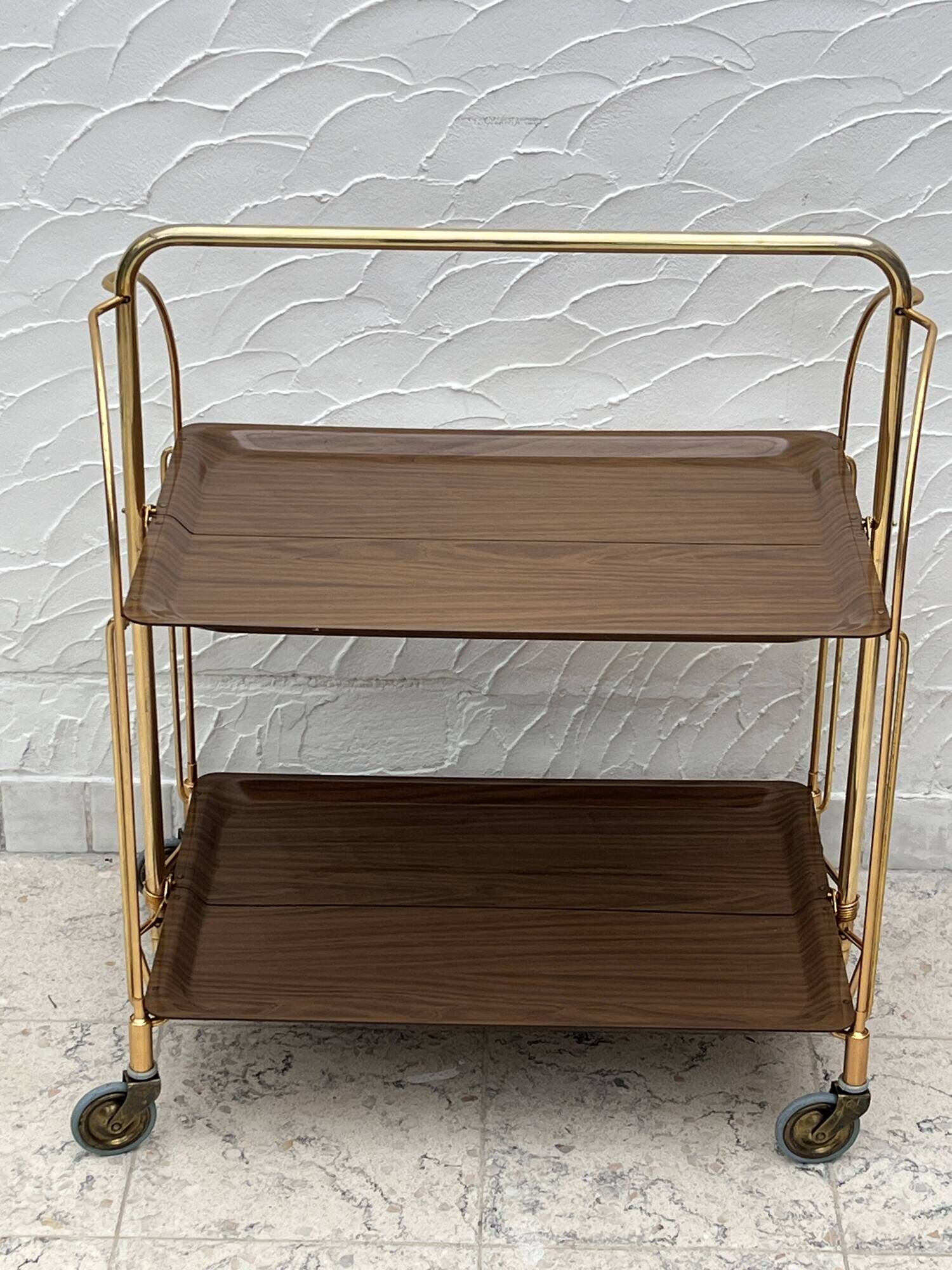 Vintage Golden Folding Table Gerlinol