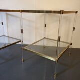 Pair of brass end tables