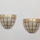 Pair of mother-of-pearl wall lights