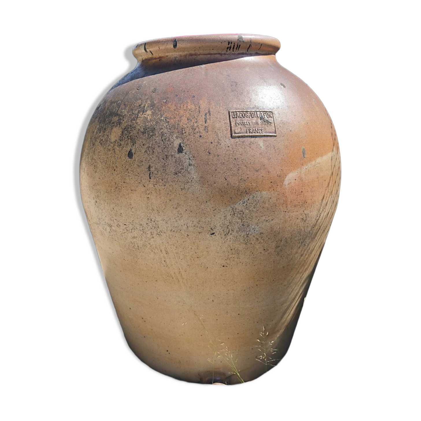 Glazed stoneware jar stamped Jacob Delafon