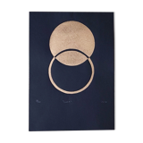 Illustration originale Lino Print « Luna » par Iosephine Prints