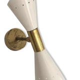 Pair italian wall in the style of the 50 white ivory